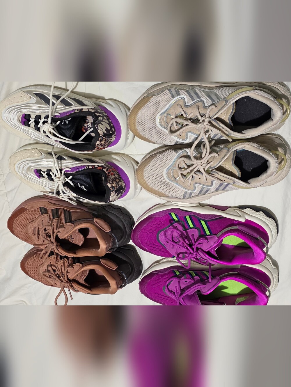 Assorted Athletic Sneakers Pack - Purple, Beige, Brown, Fuchsia